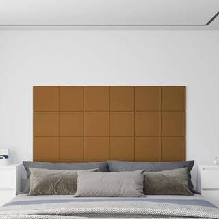 Vidaxl Nástenné panely 12 ks hnedé 60x30 cm zamat 2, 16 m²