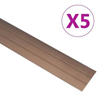 Vidaxl Podlahové profily 5 ks,  hliník 134 cm,  hnedé