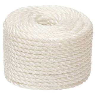 Vidaxl Pracovné lano biele 10 mm 250 m polypropylén