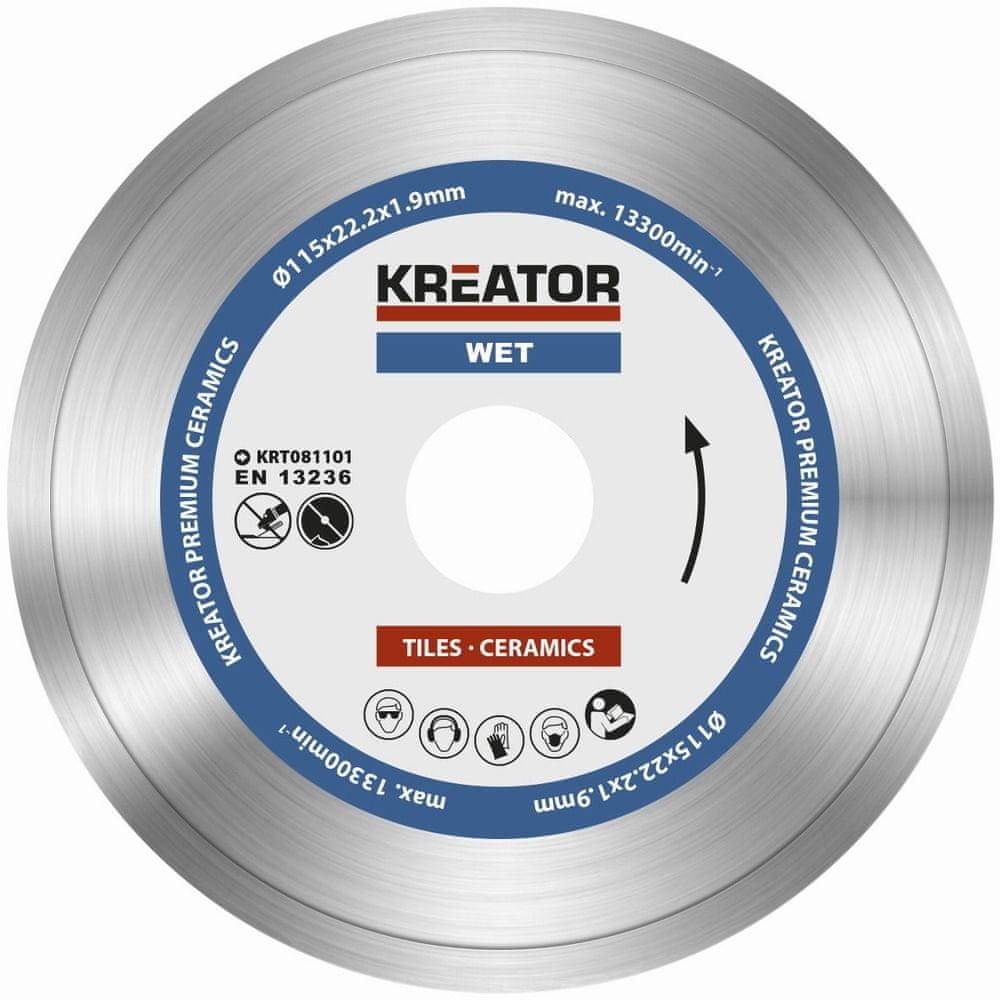 Kreator  KRT081101 - Diamantový kotúč celoobvodový 115mm PREMIUM značky Kreator