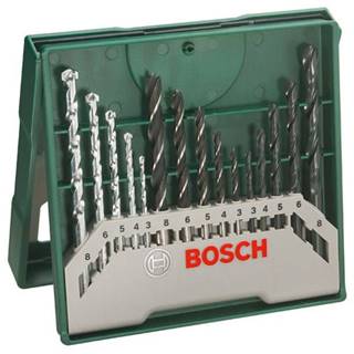 Bosch Mini X-line set,  vrtáky,  15 dielny