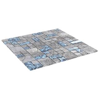 Vidaxl  Mozaikové dlaždice 11 ks,  sivo modré 30x30 cm,  sklo značky Vidaxl