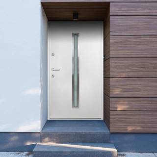 Vidaxl Hliníkové vchodové dvere,  biele,  110 x 207, 5 cm