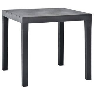 Petromila  vidaXL Záhradný stôl,  antracitový 78x78x72 cm,  plast značky Petromila