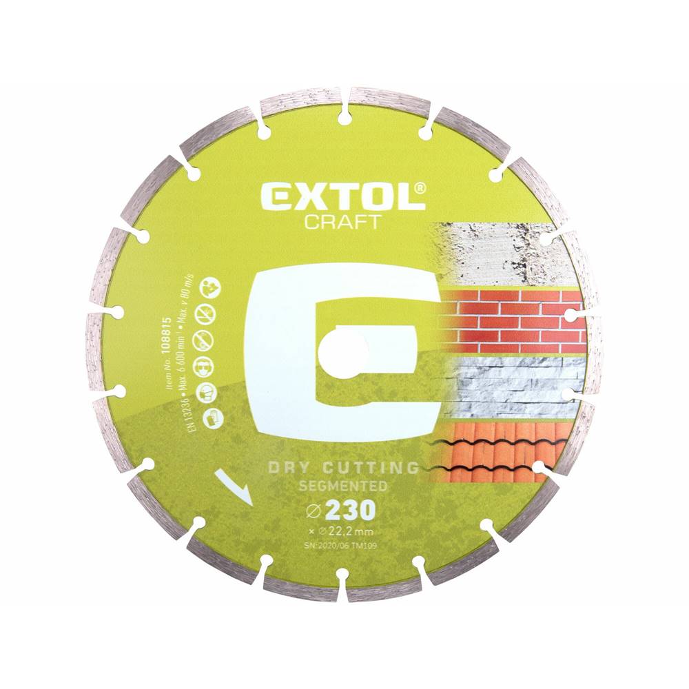 Extol Craft  Kotúč rezný diamantový segmentový,  230mm,   značky Extol Craft