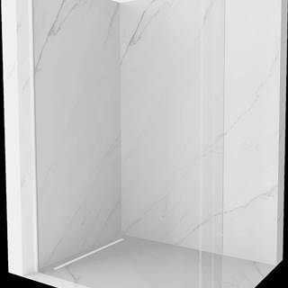 Mexen  Kioto,  zaoblená sprchová zástena 150 x 200 cm,  8mm číre sklo,  biely profil,  800-150-101-20-06 značky Mexen