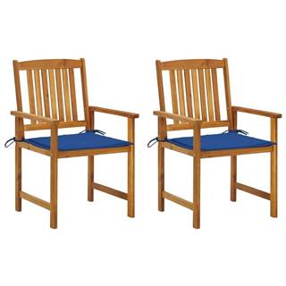 Petromila  vidaXL Záhradné stoličky s podložkami 2 ks,  akáciový masív značky Petromila