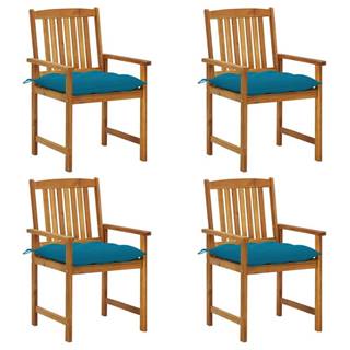 Petromila  vidaXL Záhradné stoličky s podložkami 4 ks,  akáciový masív značky Petromila