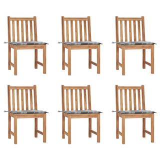 Vidaxl  Záhradné stoličky 6 ks s podložkami tíkový masív značky Vidaxl