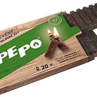 PEPO PE-PO drevený podpaľovač 2v1 20 podpalov FSC