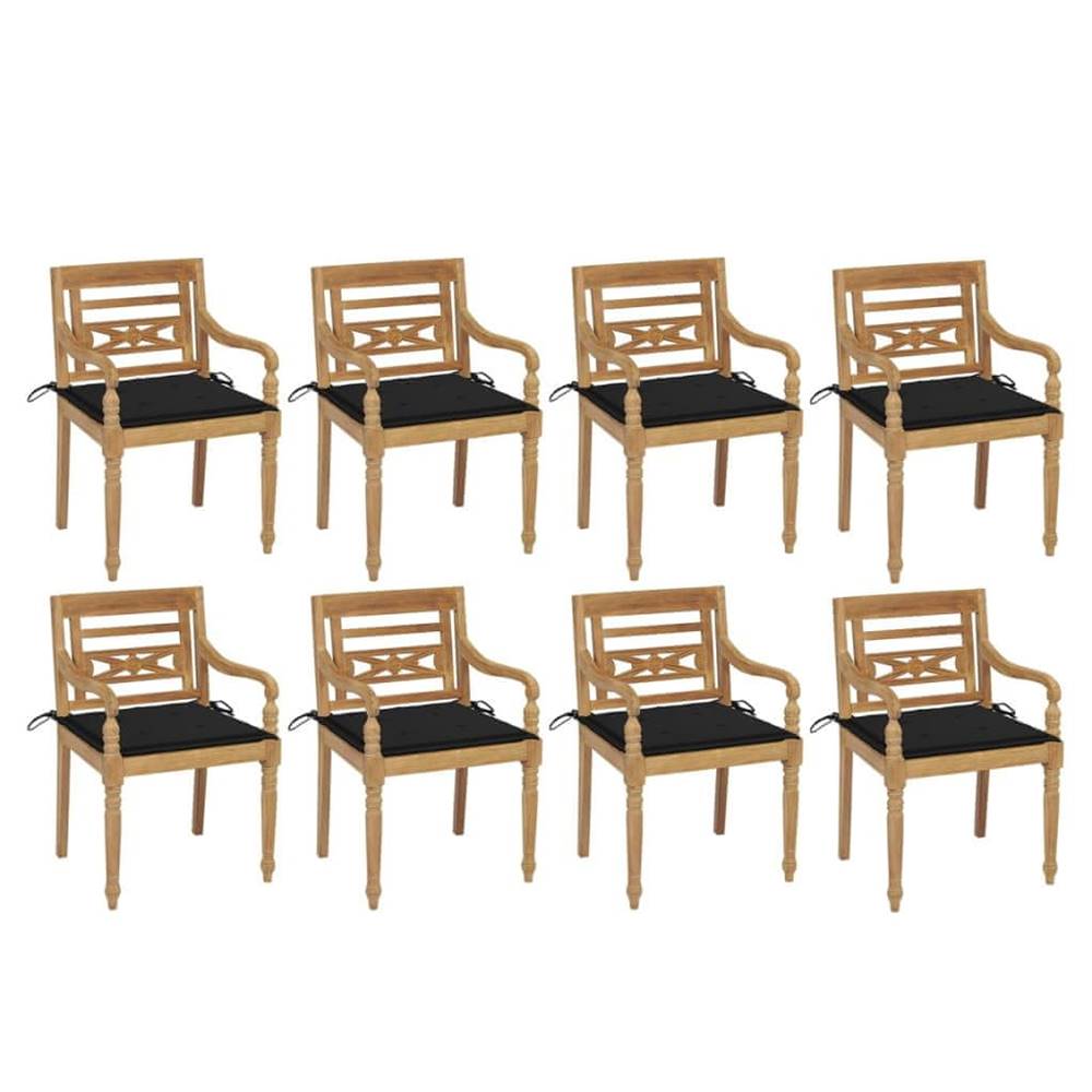 Vidaxl  Batavia stoličky s podložkami 8 ks tíkový masív značky Vidaxl