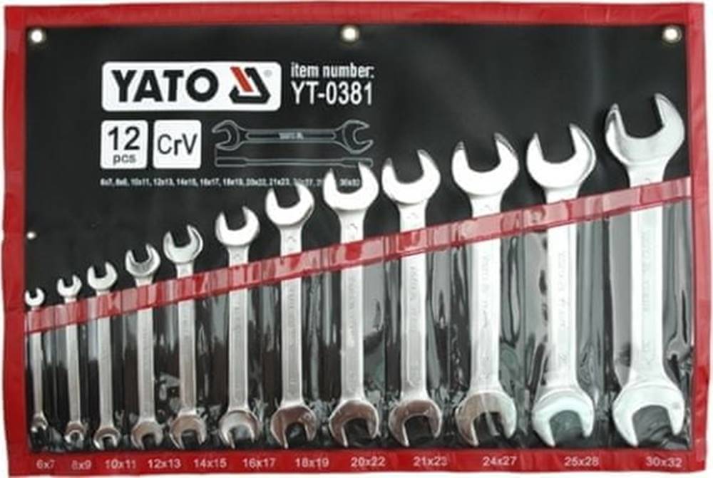 YATO  Súprava kľúčov plochých 12 ks 6 - 32 mm značky YATO