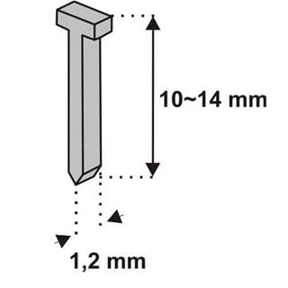 Dedra Klince do zošívačky,  tvar T,  10x1, 2mm,  1000ks / 11Z310
