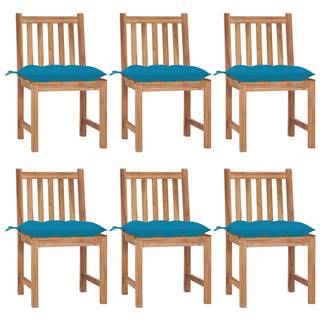 Vidaxl  Záhradné stoličky 6 ks s podložkami tíkový masív značky Vidaxl