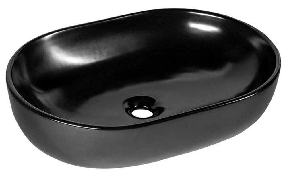 SAPHO  CALEO keramické umývadlo 60x42x14 cm,  na dosku,  čierna mat CA590B -  značky SAPHO
