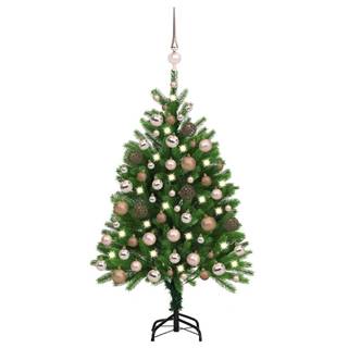 Vidaxl  Umelý vianočný stromček s LED a súpravou gulí 120 cm zelený značky Vidaxl