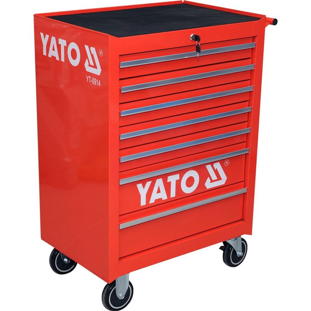 YATO  Skrinka dielenská pojazdná 7 zásuviek červená značky YATO