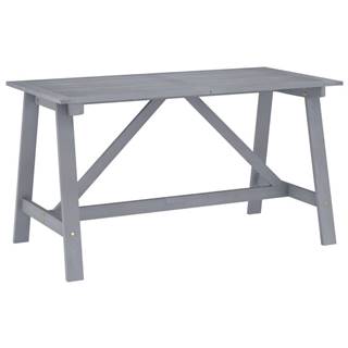 Petromila  vidaXL Záhradný jedálenský stôl sivý 140x70x73, 5 cm masívne akáciové drevo značky Petromila