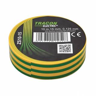 Tracon Electric  Páska izolačná zeleno-žltá 10mx15mm 10 ks značky Tracon Electric