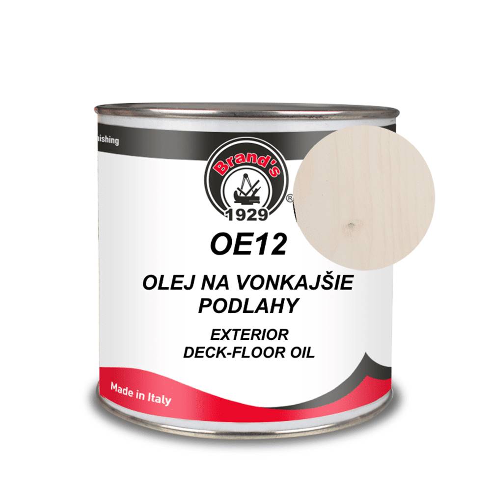 Brands 1929 Brand’s 1929 OE12 DECK-FLOOR OIL odtieň 111 biela - exteriérový podlahový olej na drevo značky Brands 1929