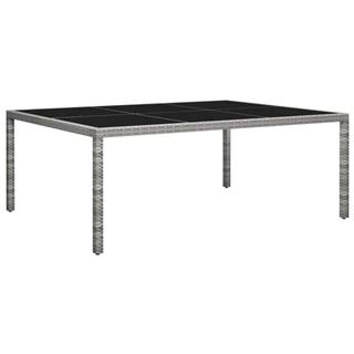 Petromila  vidaXL Vonkajší jedálenský stôl sivý 200x150x74 cm polyratan značky Petromila