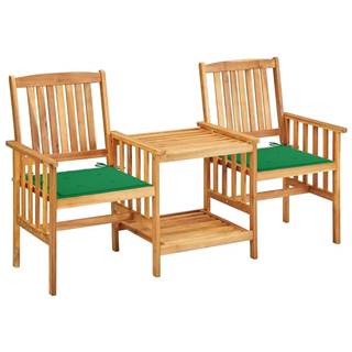Petromila  vidaXL Záhradné stoličky so stolíkom a podložkami,  akáciový masív značky Petromila