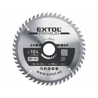 Extol Premium  Kotúč pílový s SK plátkami,  Ø184x3, 2x30mm,  50z,   značky Extol Premium