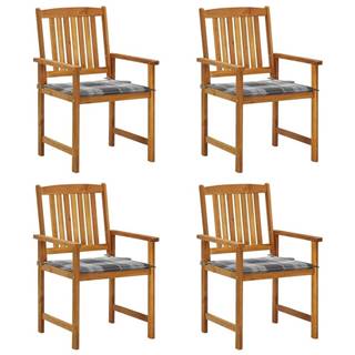 Vidaxl  Režisérske stoličky s podložkami 4 ks masívne akáciové drevo značky Vidaxl