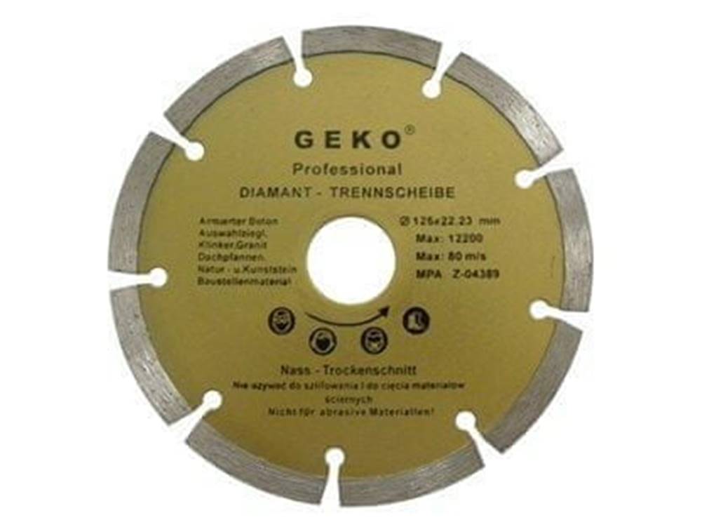 GEKO  Diamantový rezný kotúč segmentový,  125x22mm,   značky GEKO