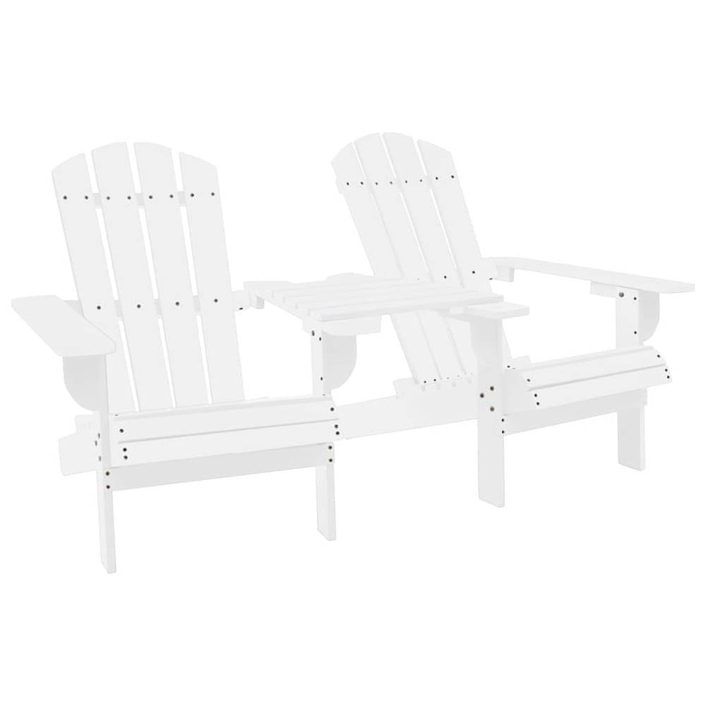 Petromila  vidaXL Záhradné stoličky Adirondack+stolík,  jedľový masív,  biele značky Petromila