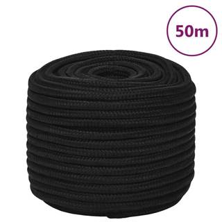Vidaxl  Pracovné lano čierne 14 mm 50 m polyester značky Vidaxl
