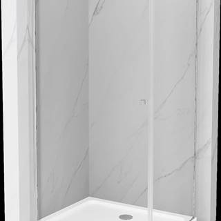 Mexen Pretoria sprchovací kút 70 x 100 cm,  priehľadná,  chróm + plochá sprchová vanička-852-070-100-01-00-4010