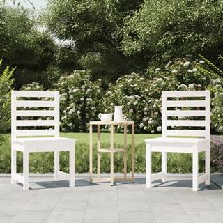 Petromila  vidaXL Záhradné stoličky 2 ks biele 40, 5x48x91, 5 cm borovicový masív značky Petromila