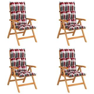 Vidaxl  Sklápacie záhradné stoličky s podložkami 4 ks tíkový masív značky Vidaxl