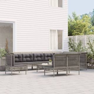 Vidaxl  11-dielna záhradná sedacia súprava s podložkami polyratan sivá značky Vidaxl