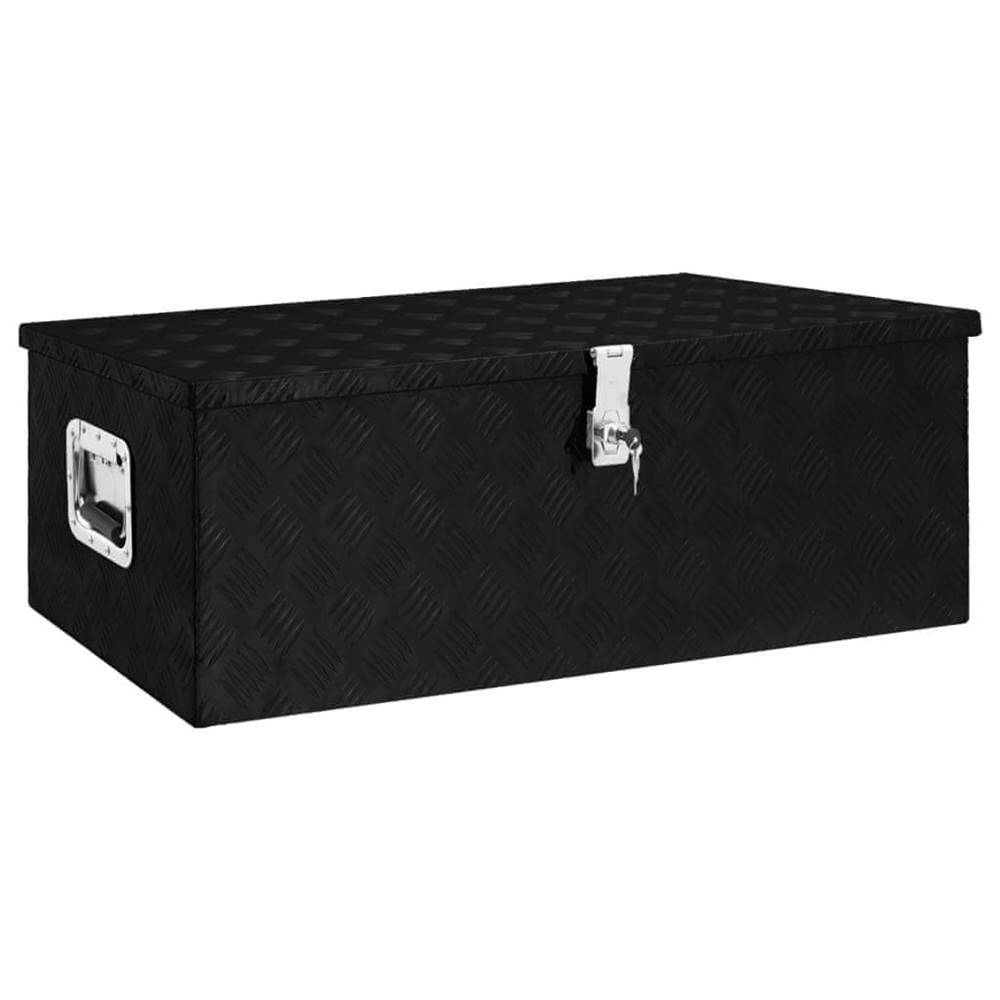 Vidaxl  Úložný box čierny 90x47x35, 5 cm hliníkový značky Vidaxl