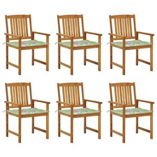 Petromila  vidaXL Záhradné stoličky s podložkami 6 ks masívne akáciové drevo značky Petromila