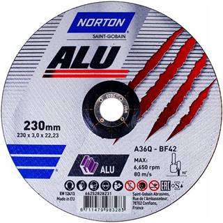 Norton  Hliníkový rezný kotúč  ALU 230x3mm značky Norton
