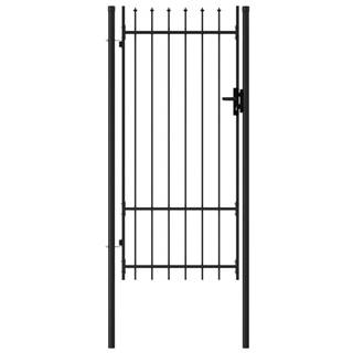 Petromila  vidaXL Jednokrídlová plotová brána s hrotmi,  oceľ 1x2 m,  čierna značky Petromila