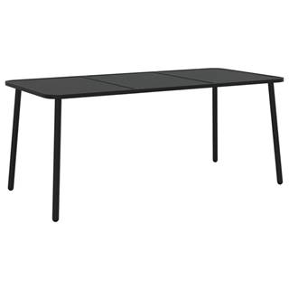 Vidaxl Záhradný stôl antracitový 165x80x71 cm oceľ