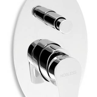 NOVASERVIS Nobless Vision X - Vaňová batéria pod omietku s prepínačom a telesom,  chróm,  42050R, 0