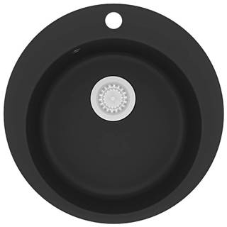 Vidaxl Granitový kuchynský drez s jednou vaničkou,  okrúhly