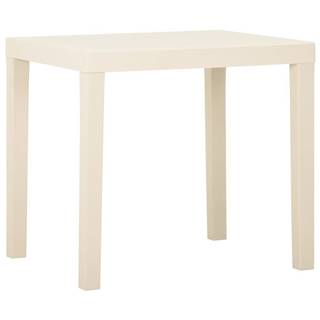 Vidaxl Záhradný stôl biely 79x65x72 cm plast