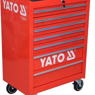 YATO  Skrinka dielenská pojazdná 7 zásuviek červená značky YATO