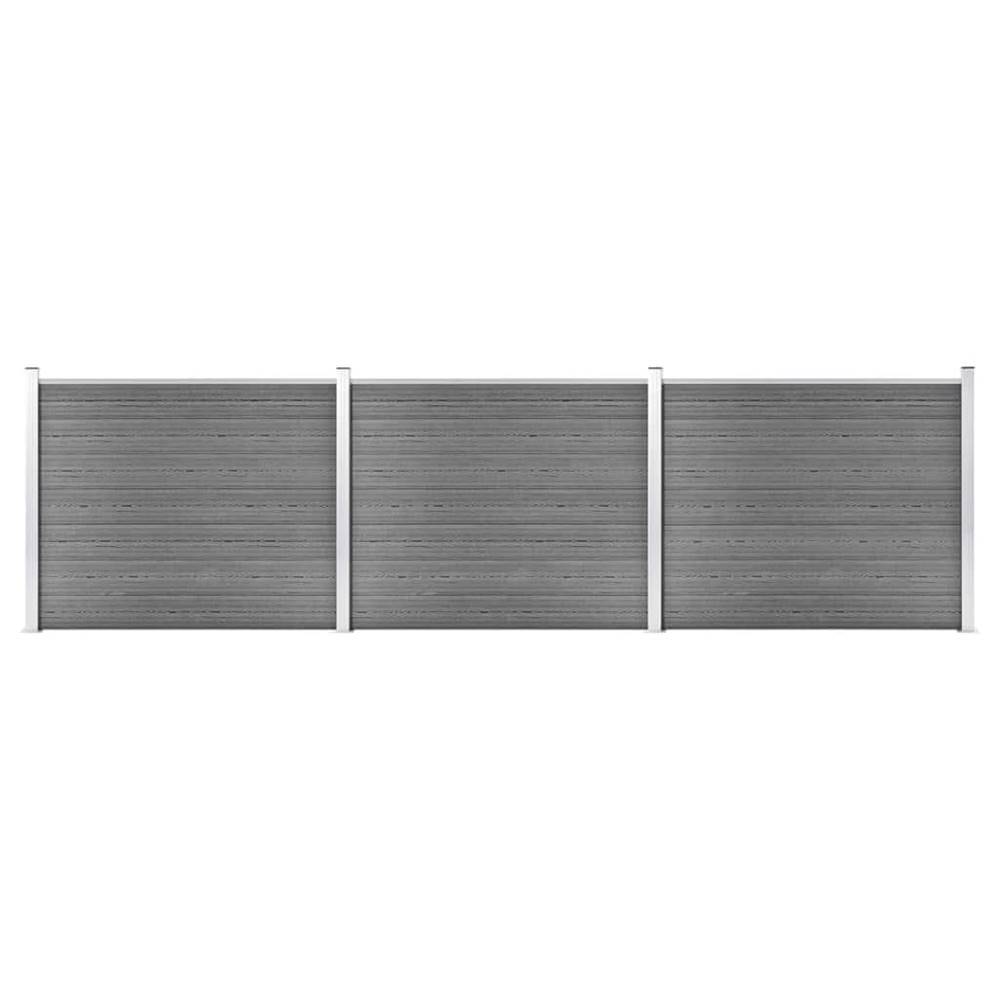 Petromila  vidaXL Sada plotových panelov WPC 526x146 cm sivá značky Petromila