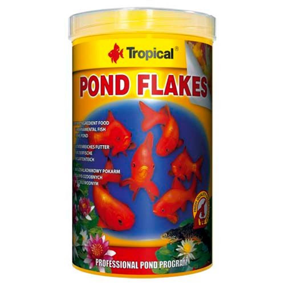 TROPICAL  Pond Flakes 1000ml/145g vločkové krmivo pre jazierkové ryby značky TROPICAL