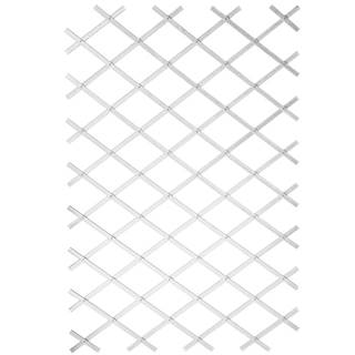 Vidaxl Nature Záhradná mriežka z PVC,  100x200 cm,  biela,  6040703