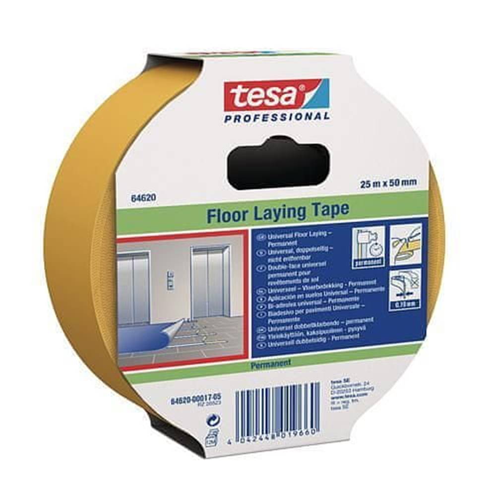 Tesa  Páska  PRO fix,  obojstranne lepiaca,  univerzálna,  fóliová,  biela,  50 mm,  L-10 m značky Tesa