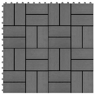 Vidaxl Podlahové dlaždice z WPC 11 ks 30x30 cm 1 m2 šedé