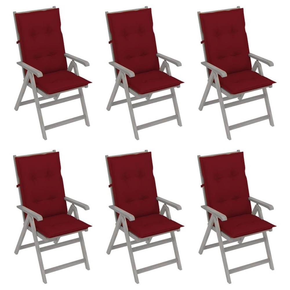 Vidaxl  Záhradné sklápacie stoličky 6 ks s podložkami akáciový masív značky Vidaxl